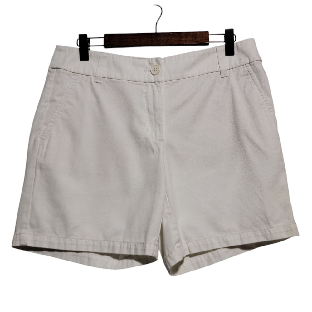 Loft Outlet Women's Size 4 White 6" Short 100% Cotton Chino Classic Pockets‎